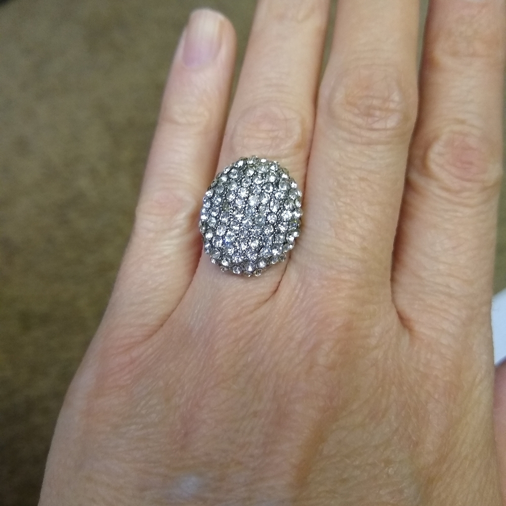 Oval cluster costume rings like twilight